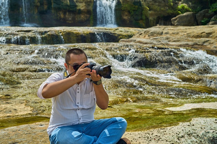 camera settings for shooting waterfalls and rivers